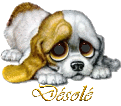 Gif animé désolé chiot